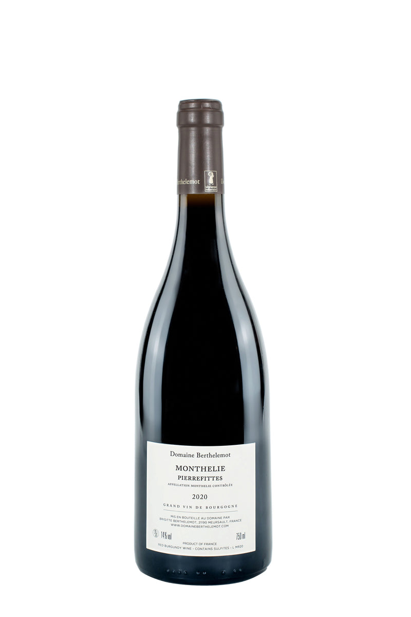 Domaine Berthelemot Monthelie Pierrefittes rouge 2020
